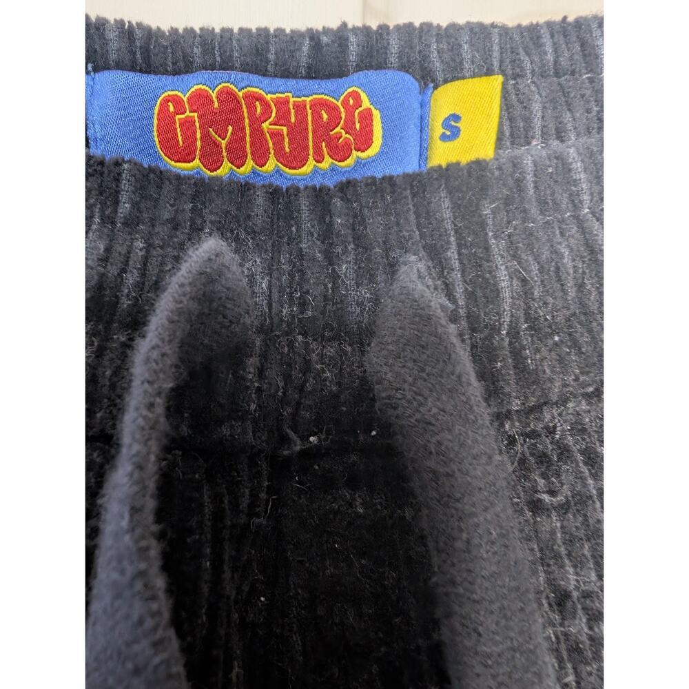 Empyre Black Corduroy Relax Wide Skater Pants Women's Small Y2K Inspired (882) - Picture 3 of 5